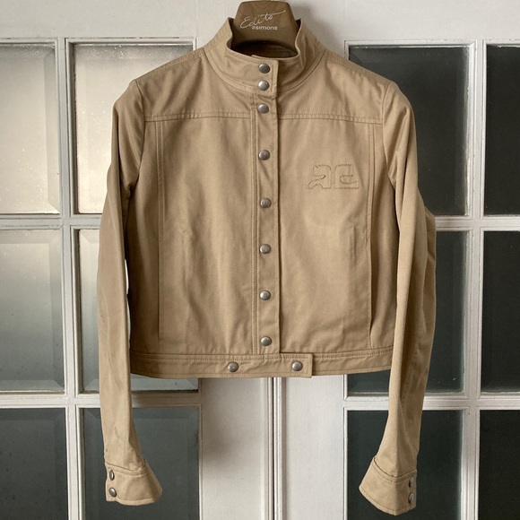 COURRÈGES PARIS•SZ 38•CHEST LOGO-PRINT JACKET• - Picture 3 of 16